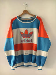 Adidas Biglogo Vintage 90er Jahre Rundhals Sweatshirt Selten Jacken Mode Adidas Vintage Adidas Pulli