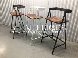 Handcrafted Wood And Metal Frame Bar Chair Model Name Etsy Bar Chairs Furniture Design Restaurant Chairs For Sale