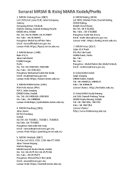 Calon yang mempunyai minat dan cukup syarat kelayakan boleh rujuk maklumat sekiranya berminat dengan tawaran sebagai guru mrsm ini, anda boleh mengisi borang permohonan online di portal rasmi www.mara.gov.my. Senarai Mrsm Kedahperlis Docx