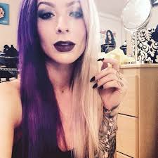 Half Purple Half Blonde Hair Cool Hairstyles Purple Hair Blonde Hair