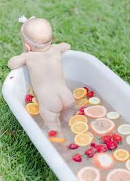 It's not like picking the baby up out of a nice bubble bath. Amazing Baby Milk Bath Photoshoot Ideas
