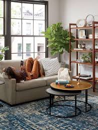 Industrial style side end table nightstand small coffee table tempered glass top & storage shelf rustic brown vintage retro home furniture. Knurl Nesting Coffee Tables Set Of Two Reviews Crate And Barrel Small Space Living Room Small Living Rooms Sofas For Small Spaces