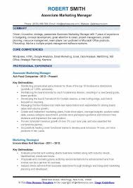 associate marketing manager resume