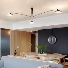 Amazon Com Mzithern Black Chandelier Mid Century Ceiling Light Fixture Branch Pipe Pendant Lighting 3 Arms Hanging Lights Adjustable Shade Lamps Large Chandeliers For Living Room Bedroom Dinning Room Farmhouse Home Improvement