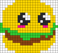 Burger Avec Images Dessin Carreau Points De Couture Pixel Art