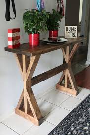 Rustic X Console Table Diy Console Table Rustic Console Tables Farmhouse Console Table