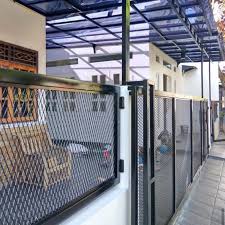Pagar rumah bahan besi lipat. Expanded Metal 4 Kaki X 8kaki Satu Roll Besi Mesh For Grates Fencing Pagar Rumah Diy Rumah Bbq Grill Metal Plate Shopee Malaysia