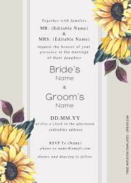 This 5 petal flower template free printable could simply be used as a coloring sheet or you could go above and beyond and turn it into a mother's day, father's day, or grandparent's day gift. Sunflower Wedding Invitation Templates Editable With Microsoft Word Download Hundreds Free Printable Birthday Invitation Templates