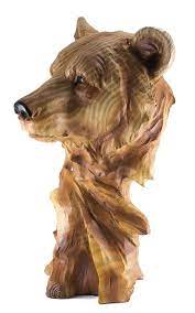 Vind fantastische aanbiedingen voor bear wood carved. Bear Head Bust Figurine The Painted Finish Gives A Real Wood Grain Appearance And Bark Texture Mak Chainsaw Wood Carving Wood Carving Patterns Bear Sculptures