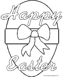Each contains the words happy easter. Easter Coloring Pages