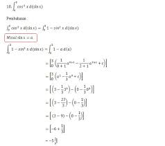 $latex \int$ sin x dx. Soal Soal Dan Pembahasan Integral Tentu