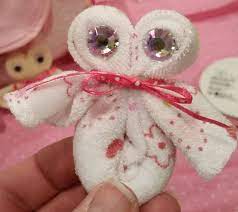 Diy Owl Baby Washcloth For Shower Washcloth Crafts Towel Crafts Owl Baby Shower