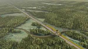 Klartecken första delen av norrbotniabanan. Robertsfors Norrbotniabanan Trafikverket