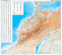 Mar 07, 2020 · the physical map of africa depicts various geographical features of the continent such as mountains, deserts, rivers, lakes, plateaus. Marokko Landkarte Ca 99 X 88cm