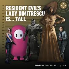 Adjusted for height and proportion, lady dimitrescu. Ign On Twitter Resident Evil S Twitter Handle Has Revealed That Lady Dimitrescu Re Village S Breakout Star Stands 2 9m Or Approximately 9 6 Tall If You Include Her Hat And High Heels Https T Co Wiibwgbmij Https T Co Tjzizcxuxi