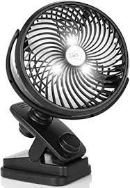 7 Inch Clip On Fan 10000mah Battery Powered Desk Fan With Max 125h Working Time For Hurricane Outage Hook Led Light Auto In 2021 Desk Fan Home Camping Power Outage