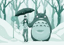 Illustration, monochrome, anime, silhouette, cartoon, totoro, my neighbor totoro, studio ghibli, black cat, rabbit, screenshot, computer wallpaper, black. Movie My Neighbor Totoro Totoro My Neighbor Totoro Hd Wallpaper Wallpaperbetter