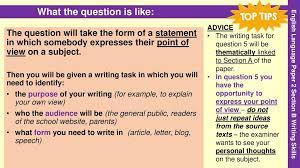Aqa gcse english language paper 1 question 5 narrative voice | teaching resources : English Language Paper 2 Question 5 Viewpoint Writing Ppt Download
