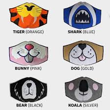 Animal Face Masks Reusable And Washable Choose From Tiger Etsy In 2020 Animal Face Mask Animal Faces Face Masks For Kids