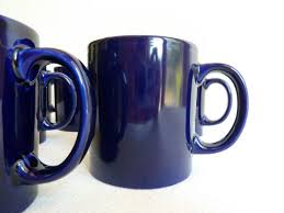 French Country Cobalt Blue Coffee Mugs Set Of 6 Use Coupon Etsy Blue Coffee Mugs Mugs Mugs Set