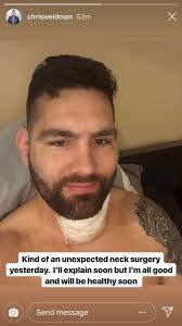 Weidman apparently had a neck surgery yesterday. : r/MMA
