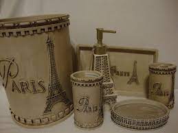 Add to favorites more colors patisserie rustic french wood wall decor, fresh baked bread, vintage french decor sign,french kitchen sign, available in three colors. French Paris Eiffle Tower 6 Piece Bath Vanity Accessory Set New Paris Bathroom Decor Paris Bathroom Paris Theme Bathroom