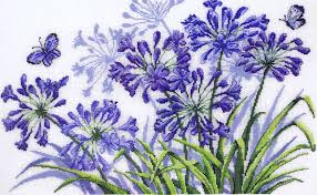 Posted is the original graphic from which the. Agapanthus Cross Stitch Kit By Permin Of Copenhagen