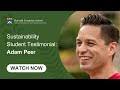 Sustainability Master's Program: Student Testimonial: Adam Peer