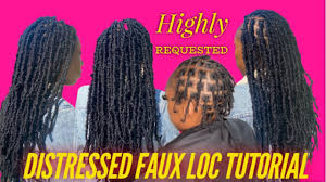 The locs are lightweight and easy to style, you can add color, and you can give your hair a. How To Quick Distressed Faux Locs Youtube