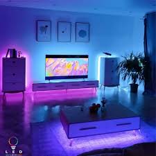 Pin By Chloe On Rgb Room In 2021 Led House Gaming Room Setup Living Room Transformation