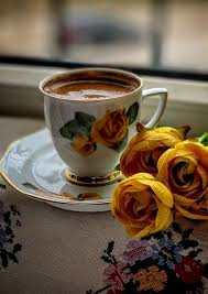 That first sip of a strong cuppa is enough to set things straight my morning is not good without sipping a nice shot of coffee. Coffee Flowers And Roses Image 7648468 On Favim Com