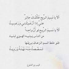 شعر قيس بن الملوح ألا يا نسيم الريح حكمك جائر arabic quotes photo quotes quotes