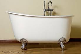 In most cases, the freestanding tub is generally bigger in length and in width when compared to if you're of average height, then any freestanding tub measuring at least 58 inches in length will be fine. 58 Cast Iron Swedish Slipper Tub Classic Clawfoot Tub