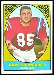 Nick Buoniconti 1967 Topps Football Card Nfl Football Players Football Cards Nfl Bills