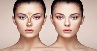 كونتور الانف الكبير والطويل والمدبب بالصور والشرح التفصيلي nose contouring nose ring nose