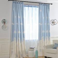 Blue White Cloud Window Curtains For Nursery Room Girls Room Curtains Kids Curtains Kids Room Curtains