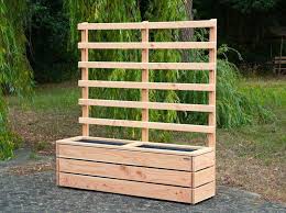 Rankgitter Mit Pflanzkasten Holz Lang M Natur Hohe Pflanzkasten 52 Cm Gesamthohe 180 Cm Wetterfestes Holz Doug Pflanzkasten Rankgitter Pflanzkasten Holz
