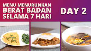 Paling penting, dengan mengamalkan menu diet tersebut dia berjaya menurunkan berat badan sehingga 6kg dalam masa sebulan. Menu Diet Sehat 7 Hari Cuma 50 Ribu Untuk Menurunkan Berat Badan Day 2 Youtube