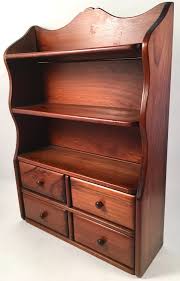 Small Wooden Display Cupboard Wooden Cabinet With Four Drawers And Two Shelves Display Cabinet For Miniatures And C Wooden Cupboard Wooden Cabinets Shelves