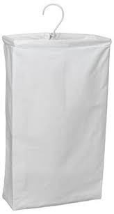 Whitmor 3 section rolling supreme laundry sorter with removable canvas bags. Amazon Com Household Essentials 148 Hanging Cotton Canvas Laundry Hamper Bag White 6 X 16 X 27 Length X Width X Height Home Kitchen