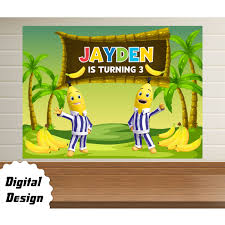 Bananas Pyjamas Backdrop Digital Backdrop Iqdesignparty