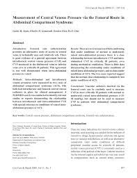 Violating the assumptions has the potential to. Pdf Measurement Of Central Venous Pressure Via The Femoral Route In Abdominal Compartment Syndrome
