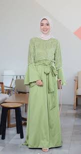 Tips Mix And Match Baju Muslim Warna Hijau Dengan Berbagai Warna Jilbab Yang Trendi Gamis