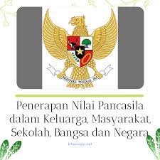 Penerapan Nilai Pancasila Dalam Keluarga Masyarakat Sekolah Bangsa Dan Negara
