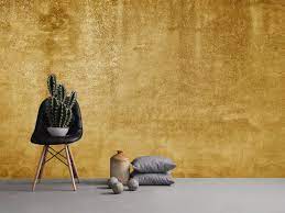 betonlook behang oker geel beton woonkamer 1 geel behang behang woonkamer woonkamer geel