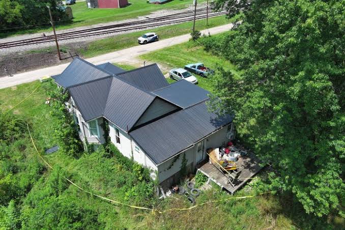 See drone photos of Vinton County house where 16 children were rescued