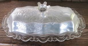 Vintage 1/2 stick covered butter dish. Vintage Fancy Glass And Aluminum Butter Dish 1950 1960 Glass And Aluminium Butter Dish Butter