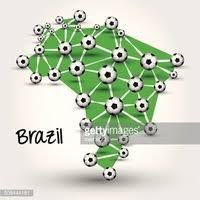 A topografia brasileira também é diversificada e inclui morros, montanhas, planícies, planaltos e cerrados. Mapa De Futebol Do Brasil Ilustracao