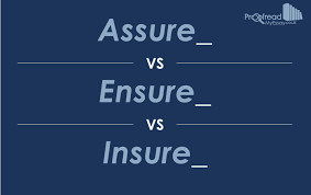 Here's the difference between ensure and insure. Word Choice Assure Ensure And Insure Proofread My Essay