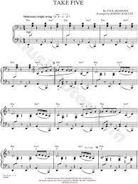 Dave Brubeck Take Five Sheet Music Piano Solo Download Print Sheet Music Dave Brubeck Piano Music